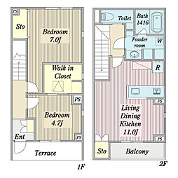 SouthZion 2LDKの間取図画像