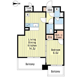 BLESS練馬 1LDKの間取図画像