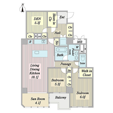 間取り ルミナス一番町 4階/-