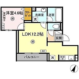 six reves（シィス レーヴ） 3階1LDKの間取り