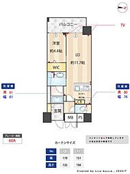 ウェルブライト博多ステーション 1LDKの間取図画像