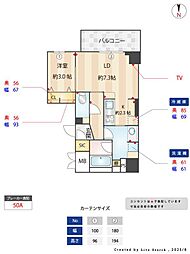 ウェルブライト博多ステーション 1LDKの間取図画像
