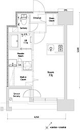エンクレスト空港前 ワンルームの間取図画像