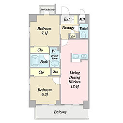 間取図画像 2LDK