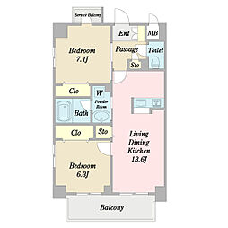 間取図画像 2LDK