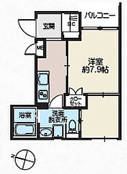 KYOJIMAdot. 1Kの間取図画像