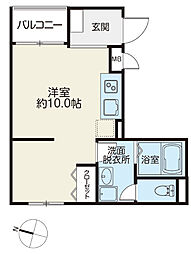 KYOJIMAdot. ワンルームの間取図画像