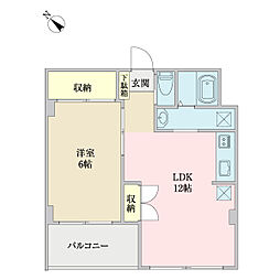 エトアール代々木 1LDKの間取図画像