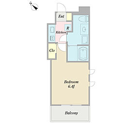 プロシード松濤 1Kの間取図画像