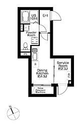 SPHERE MOTOYOYOGI HILL TERRACE ワンルームの間取図画像