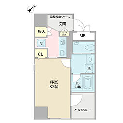 リアン風見 1Kの間取図画像