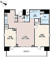 レオーネ文京音羽 2LDKの間取図画像