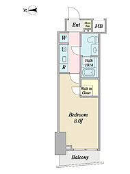 OAKスクエア本郷 1Kの間取図画像