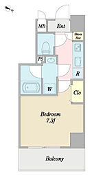 Montagne 1Kの間取図画像