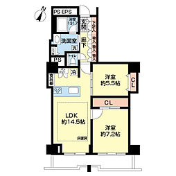 アトラスタワー小石川 1SLDKの間取図画像