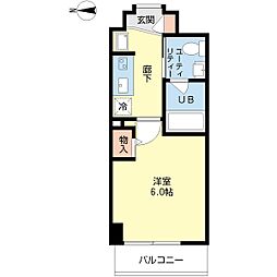 クラインガルテン 1Kの間取図画像