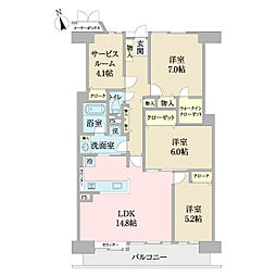 ツインシティ東砂アネックス 0712 3SLDKの間取り