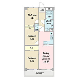間取図画像 3LDK