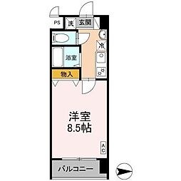 サムティ京都西大路North 1Kの間取図画像
