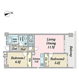 間取図画像 2LDK