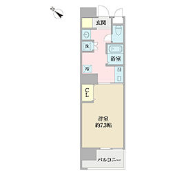 ベルグレードA 1Kの間取図画像