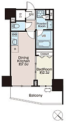 クラシアム文京白山 10階1DKの間取り