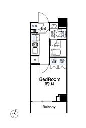 ブラウ戸越銀座テラス 1Kの間取図画像