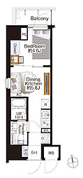 AIFLAT高円寺 1DKの間取図画像