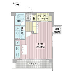 ラコント用賀 ワンルームの間取図画像