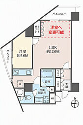 エクセレント麻布十番 1LDKの間取図画像