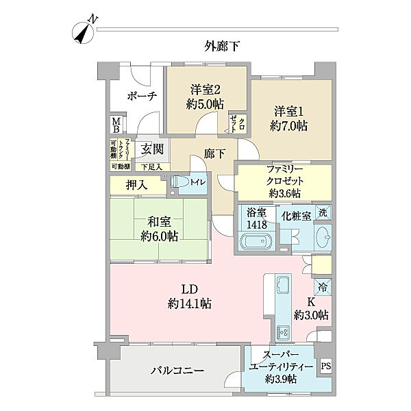 間取りを拡大表示