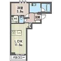 AB小町 103 ｜ 栃木県佐野市富岡町1542-1（賃貸マンション1LDK・1階・46.64㎡） その2