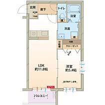 クローバー 101 ｜ 滋賀県大津市真野1丁目45-15（賃貸マンション1LDK・1階・41.82㎡） その2