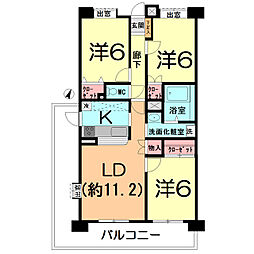 間取図画像 3LDK