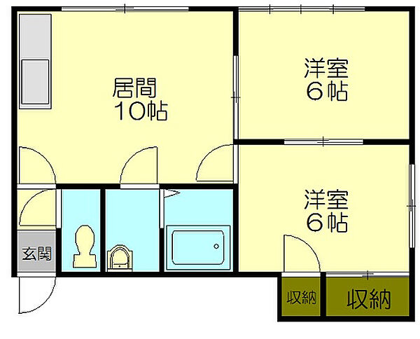 スイートホーム21 104｜北海道小樽市若竹町(賃貸アパート2LDK・1階・44.13㎡)の写真 その2