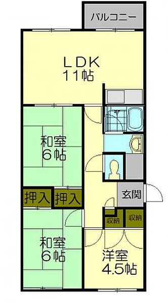 オリエントマンション 303｜北海道小樽市花園5丁目(賃貸マンション3LDK・3階・61.01㎡)の写真 その2