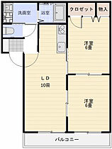 ルナパレスIV　B棟  ｜ 栃木県大田原市浅香3丁目（賃貸アパート2LDK・2階・42.70㎡） その2