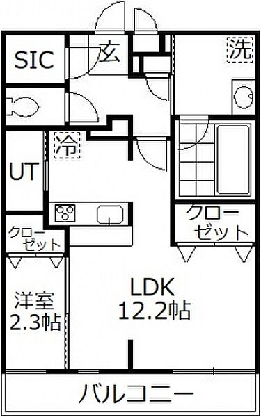ヴィラ鴻巣 202｜埼玉県鴻巣市雷電1丁目(賃貸マンション1R・2階・33.70㎡)の写真 その2