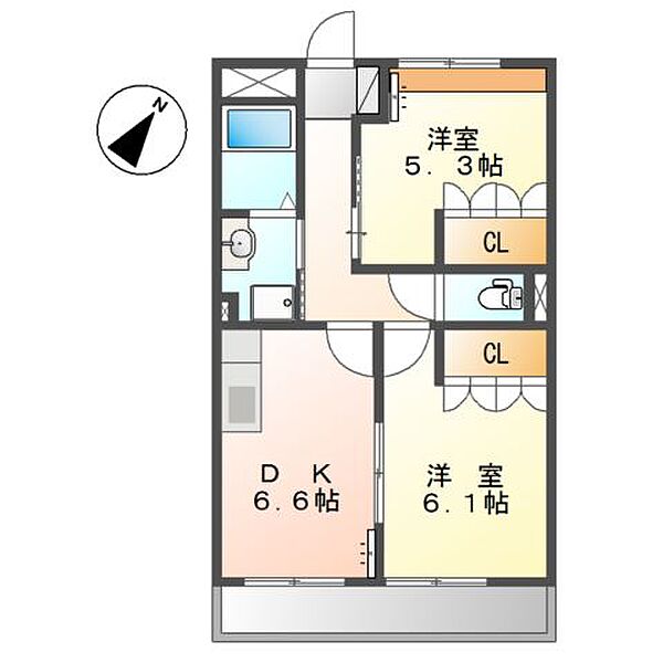 グレース・ヴィラ・ソフィア ｜埼玉県桶川市坂田西2丁目(賃貸マンション2DK・3階・44.95㎡)の写真 その4