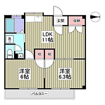 筑波レジデンス 101 ｜ 埼玉県鴻巣市筑波2丁目6番21号（賃貸マンション2LDK・1階・49.26㎡） その2