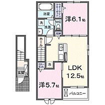 埼玉県羽生市西4丁目23-9、-10（賃貸アパート2LDK・2階・56.48㎡） その2