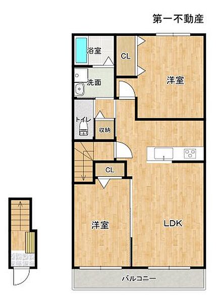 AI・Land 203｜兵庫県西脇市和田町(賃貸アパート2LDK・2階・57.31㎡)の写真 その2