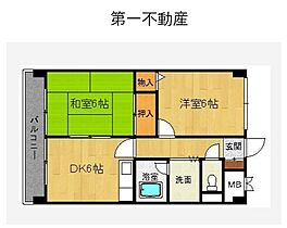 ウエストヒルズ　JR加古川線 3Ｂ ｜ 兵庫県西脇市上野228（賃貸マンション2DK・3階・44.55㎡） その2