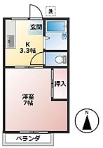 岐阜県大垣市大島町1丁目（賃貸アパート1K・2階・23.77㎡） その2