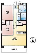 岐阜県不破郡垂井町表佐（賃貸マンション2LDK・2階・58.12㎡） その2