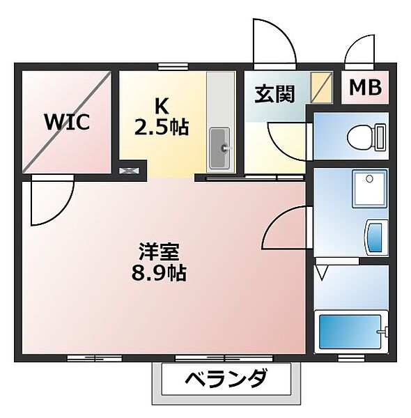 岐阜県大垣市島町(賃貸アパート1K・1階・30.70㎡)の写真 その2