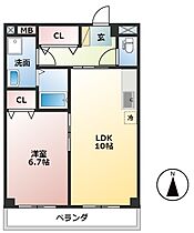 岐阜県大垣市東長町（賃貸マンション1LDK・1階・49.20㎡） その2