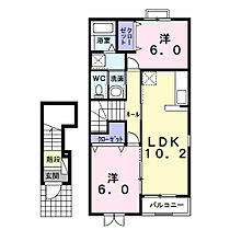 岐阜県安八郡安八町北今ケ渕字宮西445-1（賃貸アパート2LDK・2階・57.02㎡） その2