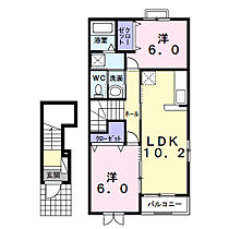 岐阜県大垣市桧町800番地1（賃貸アパート2LDK・2階・57.02㎡） その2