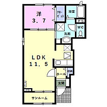 岐阜県大垣市築捨町5丁目8番地1（賃貸アパート1LDK・1階・41.08㎡） その2